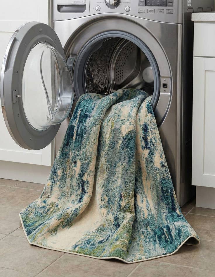 Detail image of 8' x 8'  Washable Spectrum Octagon Rug