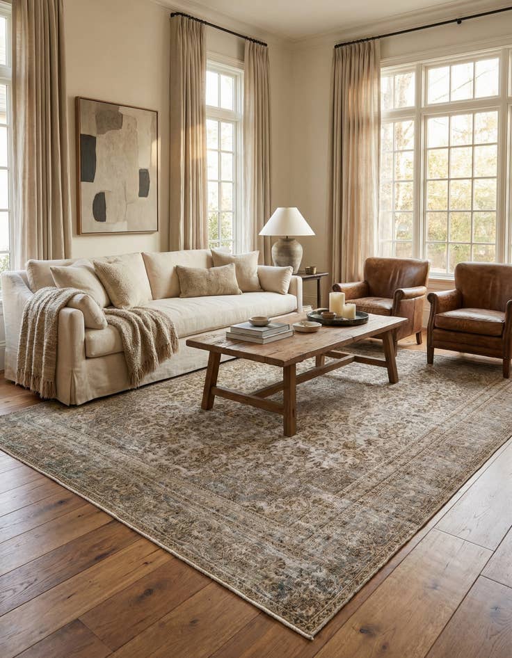 Detail image of 9' x 11' 5  Hand Knotted Ultra Vintage Persian Wool Rug