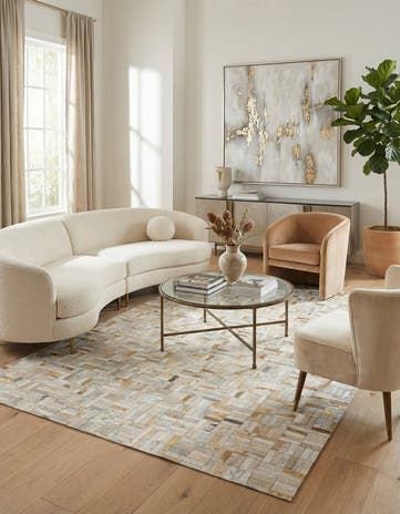 5' x 8' Cowhide - Patchwork Rug