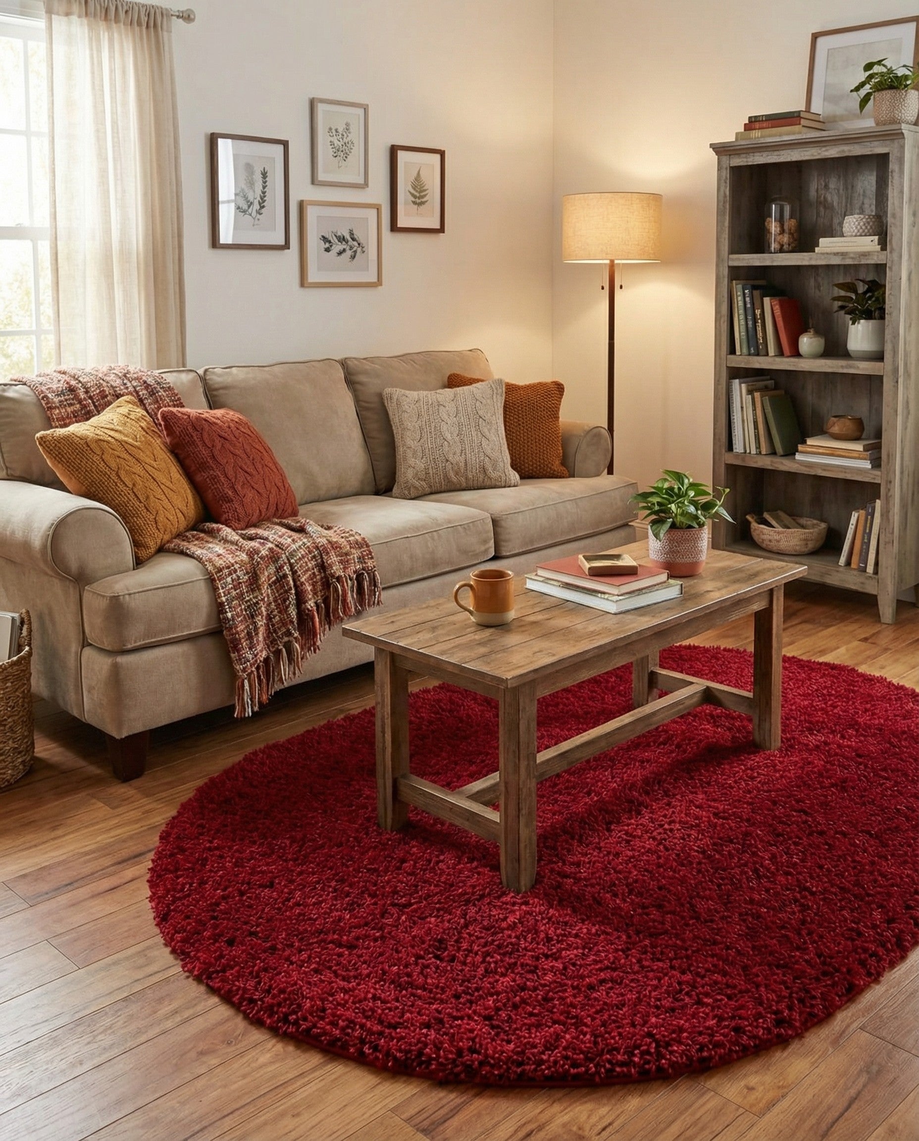  3' x 5' 3 Solid Shag Oval Rug