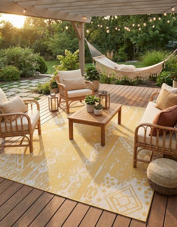 10' x 13' Easy-Clean Bohemian Indoor / Outdoor Rug