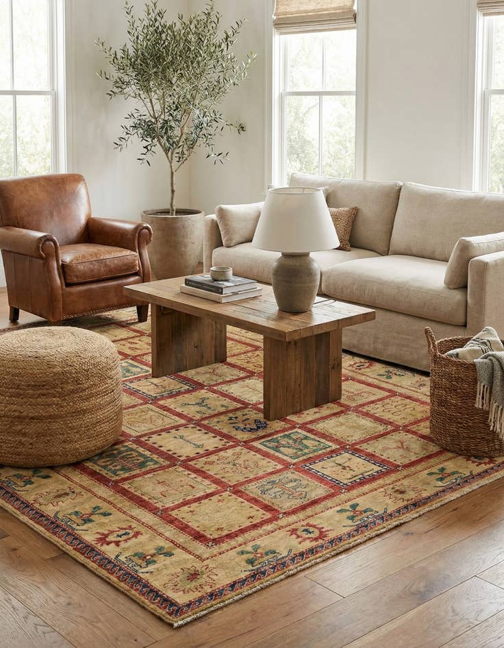 Detail image of 5' 8 x 7' 9  Hand Knotted Ariana Ziegler Oriental Rug