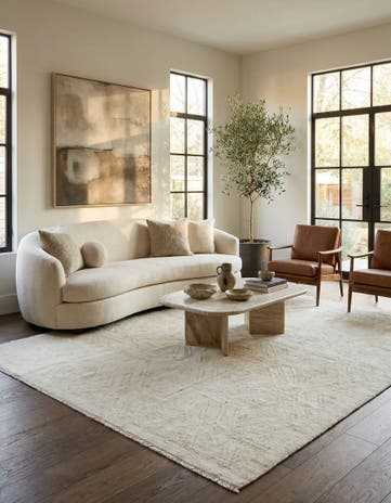 8' 10 x 12' 6 Hand Knotted Moroccan Wool Rug