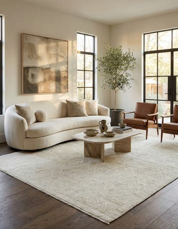 8' 10 x 12' 6 Hand Knotted Moroccan Wool Rug