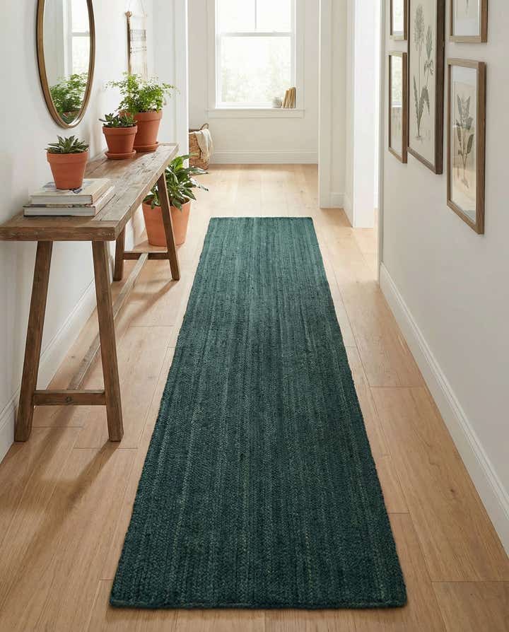 2' 7 x 12' Handmade Braided Jute Runner Rug