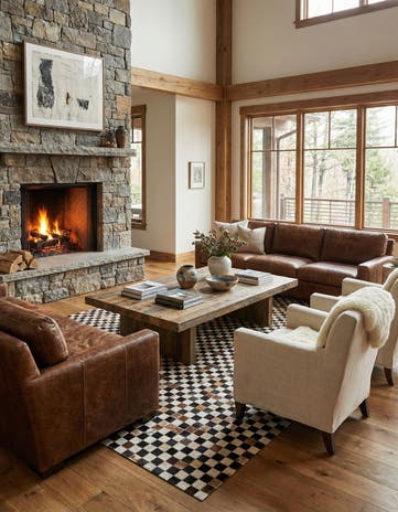 5' 4 x 7' 6 Cowhide Stocks Rug