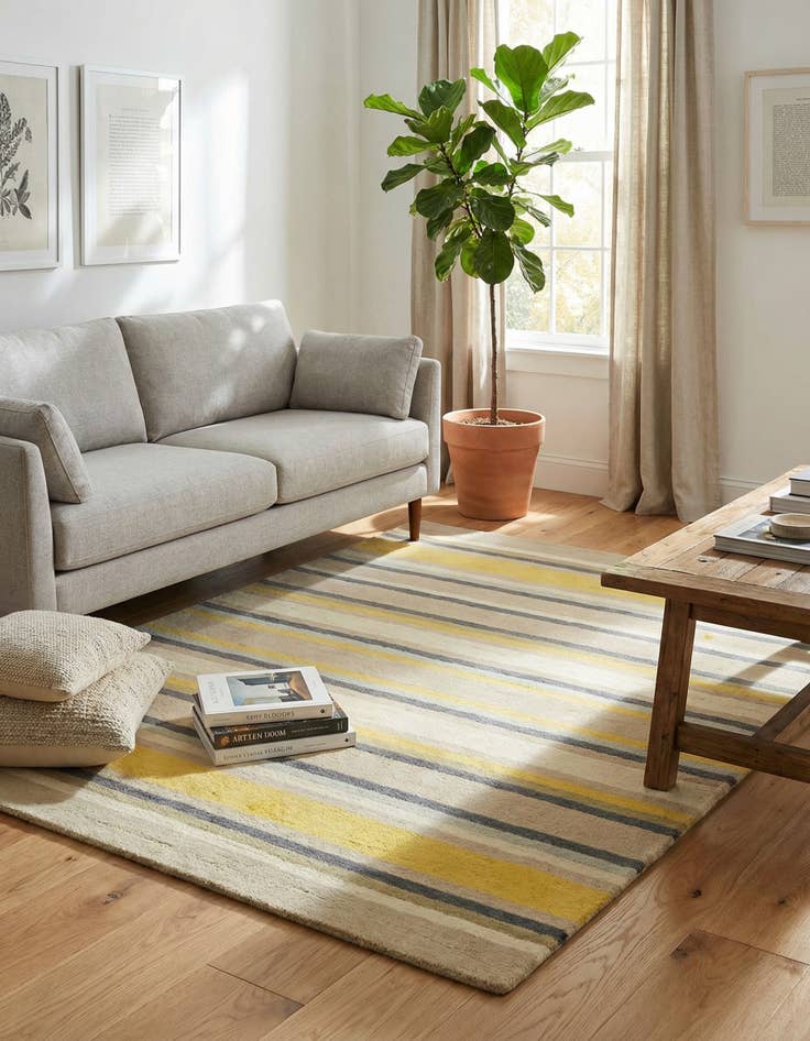 Detail image of 4' x 5' 7 Luna Wool Rug