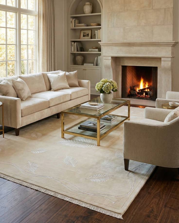 Detail image of 6' 11 x 9' 8 Hand Knotted Darya Wool Rug