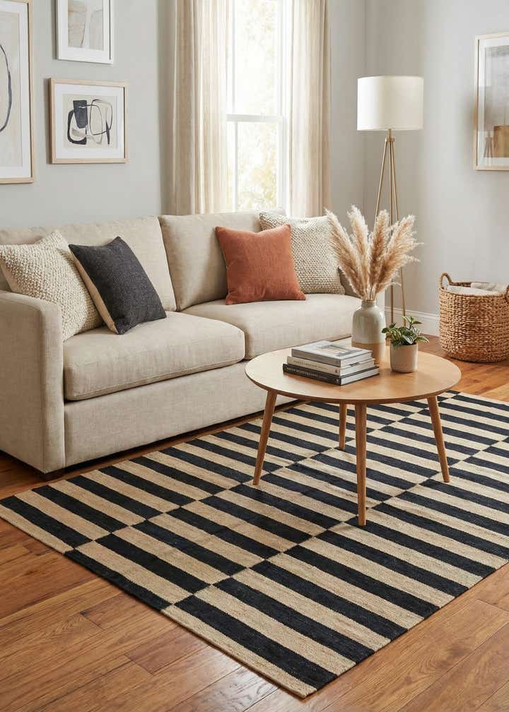 4' 3 x 6' Hand Woven Kilim Modern Wool Rug