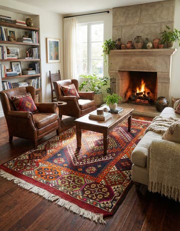 4' 2 x 6' 8 Hand Knotted Anatolian Wool Rug