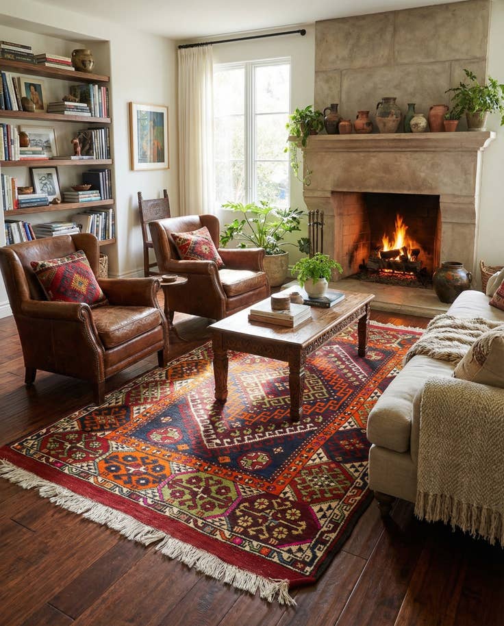 Detail image of 4' 2 x 6' 8 Hand Knotted Anatolian Wool Rug