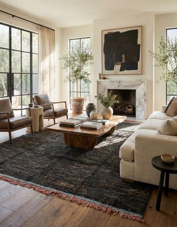 7' 9 x 9' 2 Hand Knotted Moroccan Wool Rug