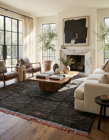 7' 9 x 9' 2 Hand Knotted Moroccan Wool Rug