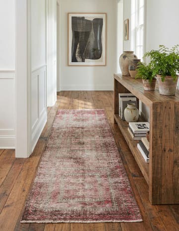 2' 4 x 6' 5 Hand Knotted Ultra Vintage Persian Wool Runner Rug