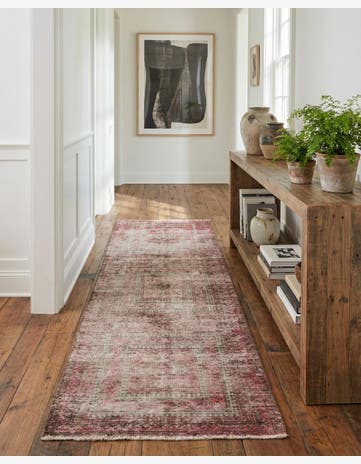 2' 4 x 6' 5 Hand Knotted Ultra Vintage Persian Wool Runner Rug
