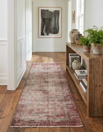 2' 4 x 6' 5 Hand Knotted Ultra Vintage Persian Wool Runner Rug