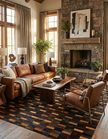 8' x 9' 10 Cowhide - Patchwork Rug