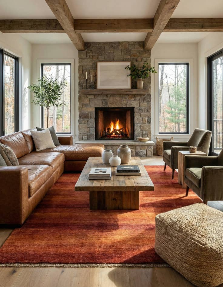 Detail image of  4' 6 x 6' 10 Juma Wool Rug