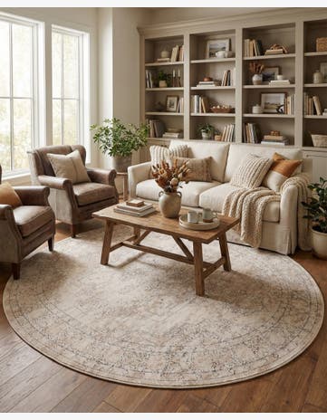 Ivory Oregon Oval Rug