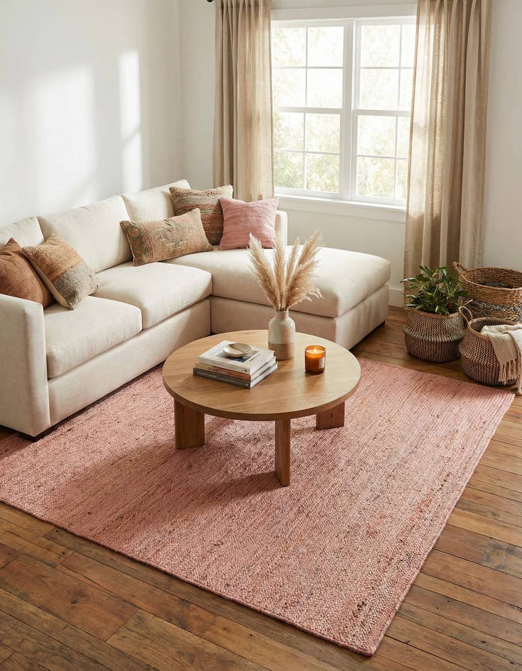 Detail image of  8' x 8'  Hand Braided Jute Square Rug