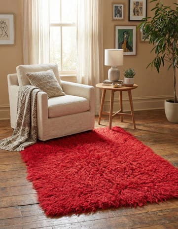 3' 3 x 5' Hand Knotted Moroccan Wool Rug