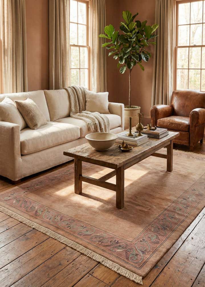 6' 7 x 10' Hand Knotted Tibet Wool Rug