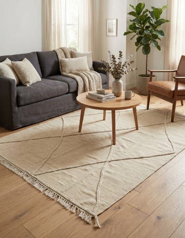 4' 8 x 6' 10 Hand Knotted Moroccan Wool Rug