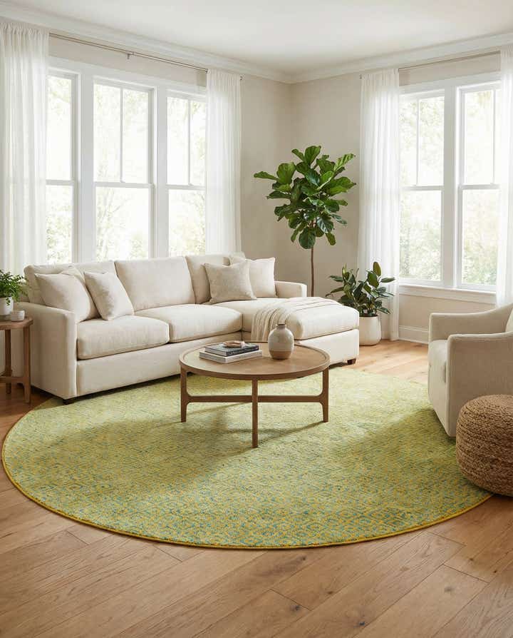 13' x 13' Easy-Clean Jill Zarin Costa Rica Indoor / Outdoor Round Rug