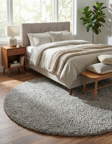 7' 10 x 7' 10 Zermatt Shag Round Rug