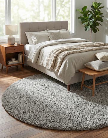 7' 10 x 7' 10 Zermatt Shag Round Rug