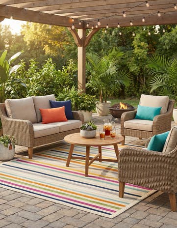 7' 10 x 10' Easy-Clean Aruba Indoor / Outdoor Rug