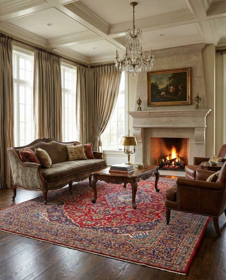 8' 3 x 11' 4 Kashan Wool Rug