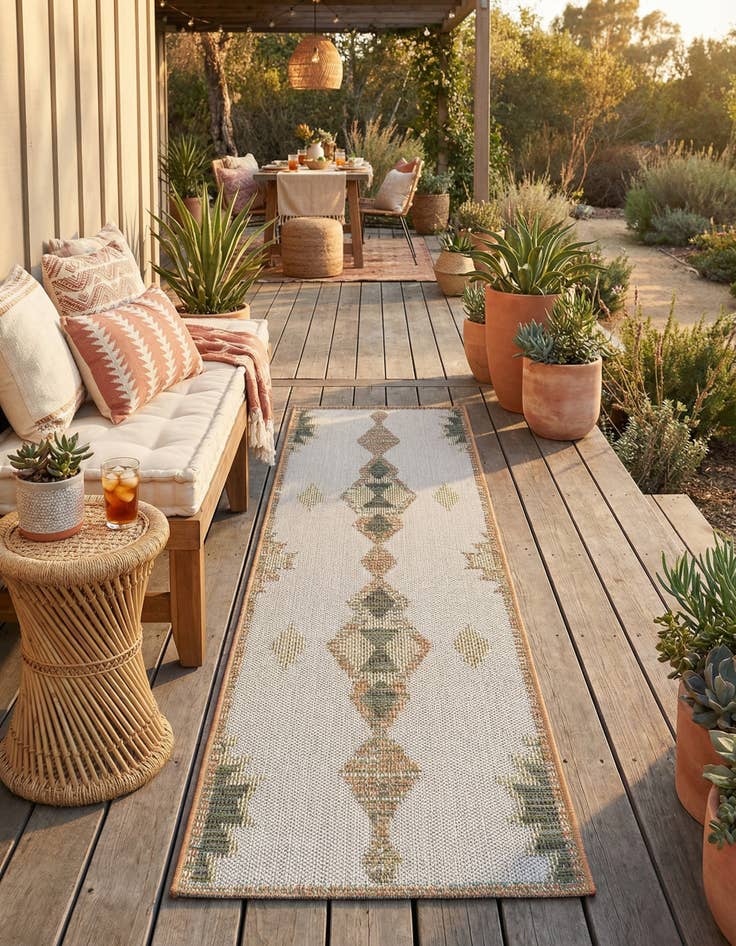 Detail image of 2' x 7' 10  Washable Baja Indoor / Outdoor Runner Rug