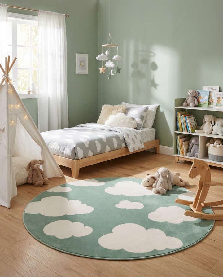 5' 3 x 5' 3 Whimsy Kids Round Rug