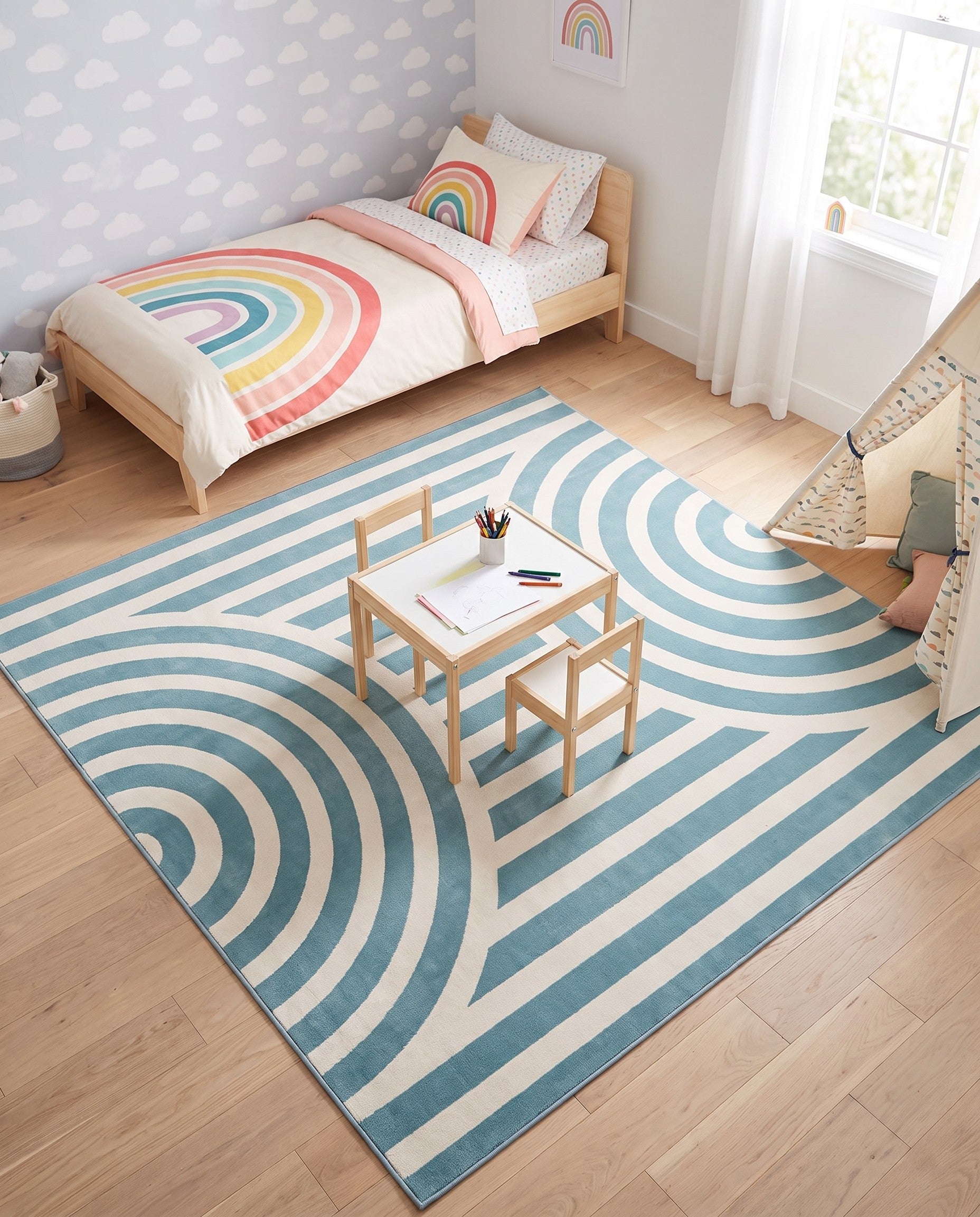 7' 10 x 7' 10 Whimsy Kids Square Rug