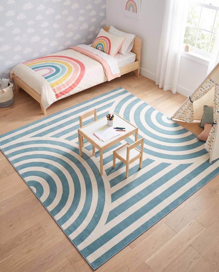 Detail image of 7' 10 x 7' 10 Whimsy Kids Square Rug