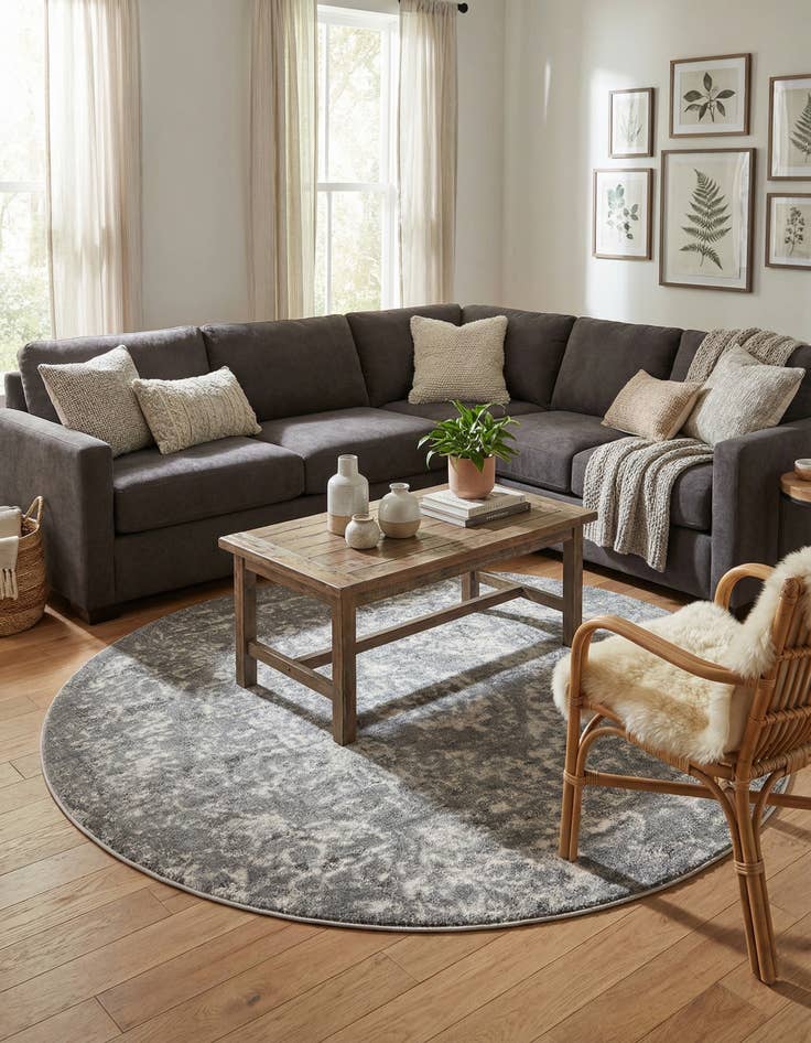 Detail image of 7' x 7' Oregon Round Rug