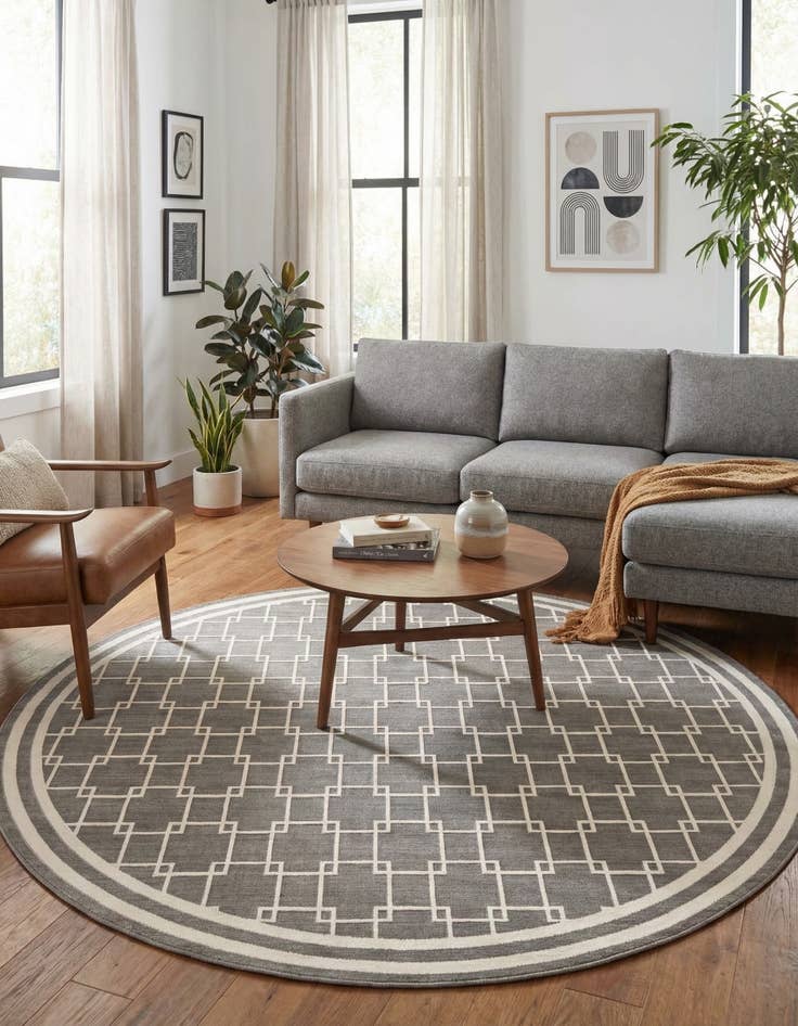 Detail image of Jill Zarin 7' 10 x 7' 10 Metropolitan Uptown Round Rug