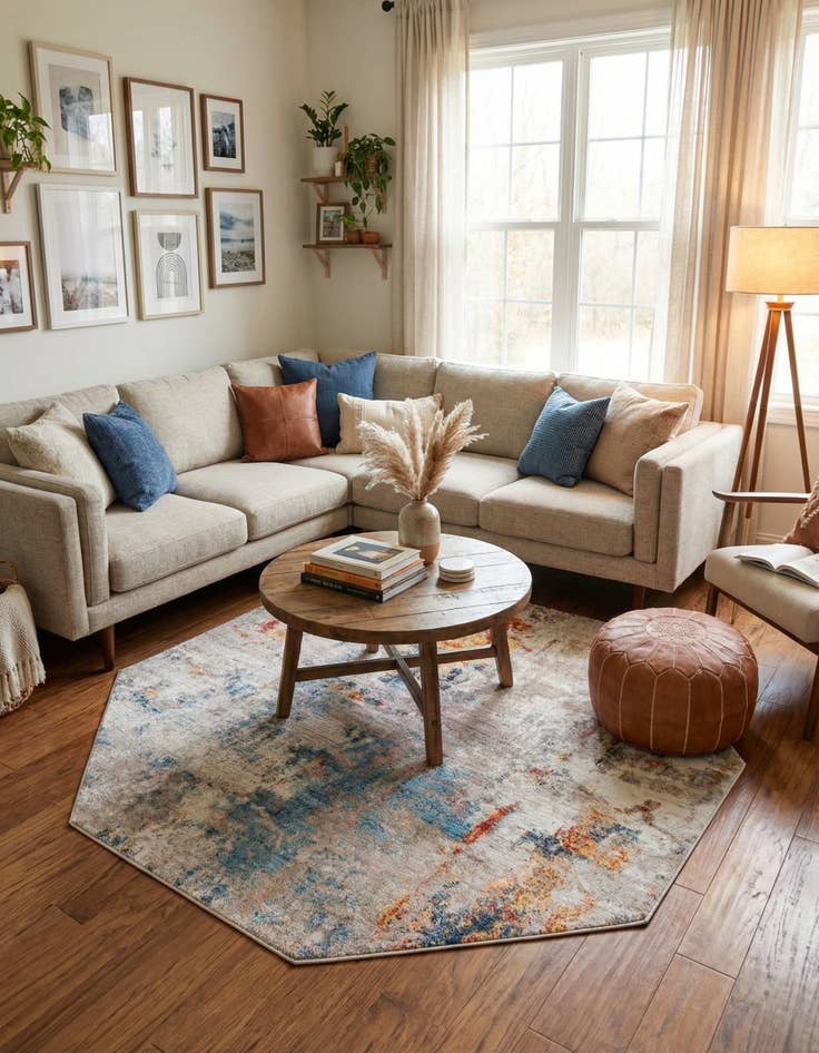 Detail image of  8' x 8' Andromeda Octagon Rug