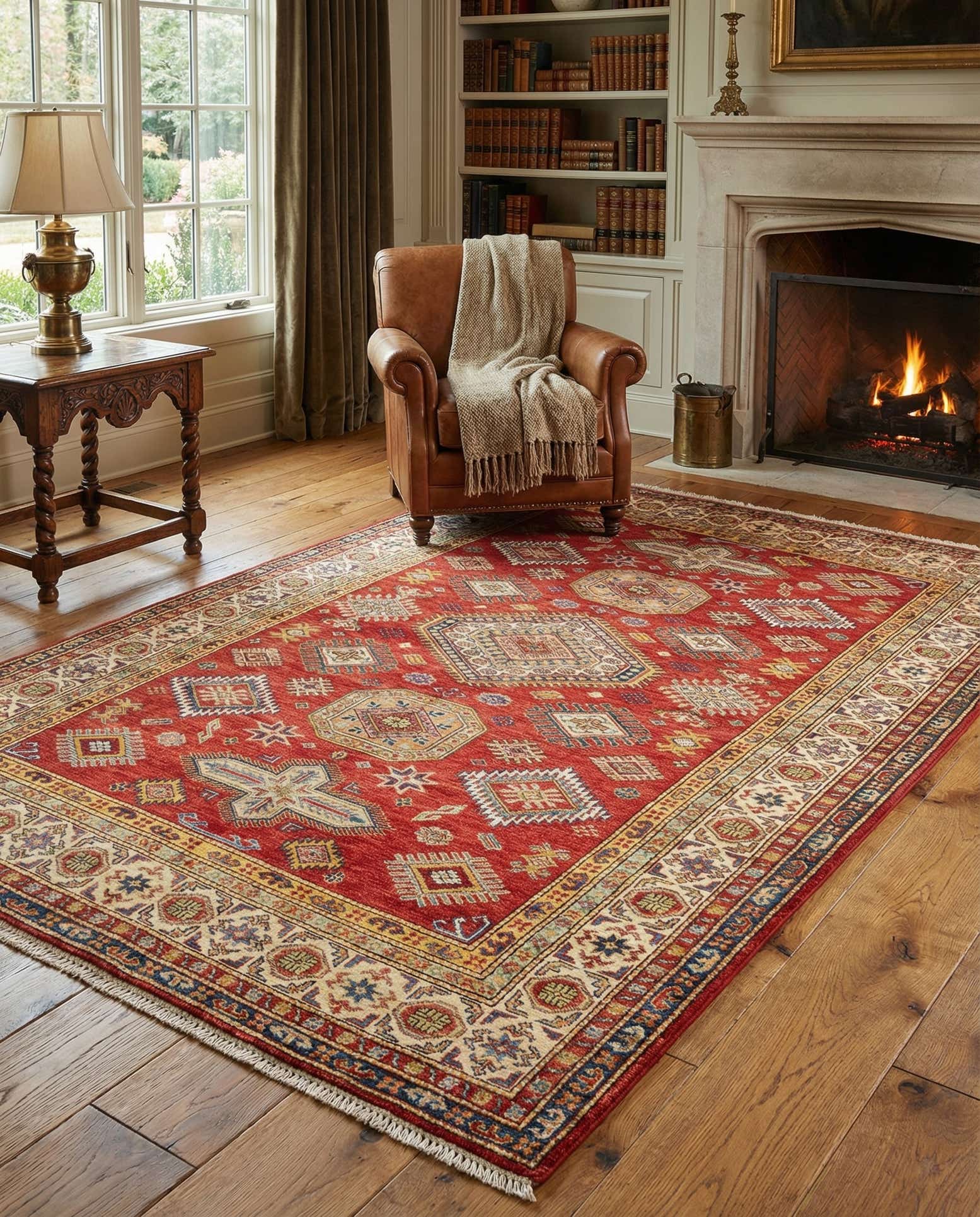 5' 4 x 8' 2 Kazak Wool Rug