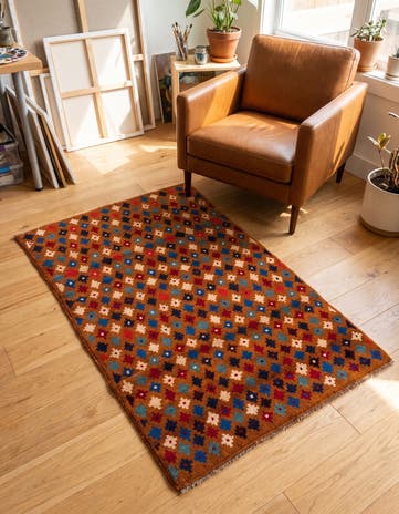 2' 10 x 4' 6 Hand Knotted Balouch Wool Rug