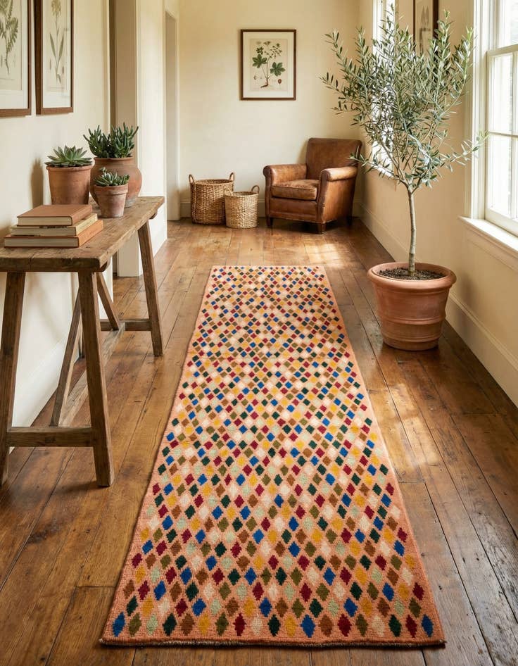 Detail image of  2' 8 x 9' 9  Hand Knotted Balouch Wool Runner Rug