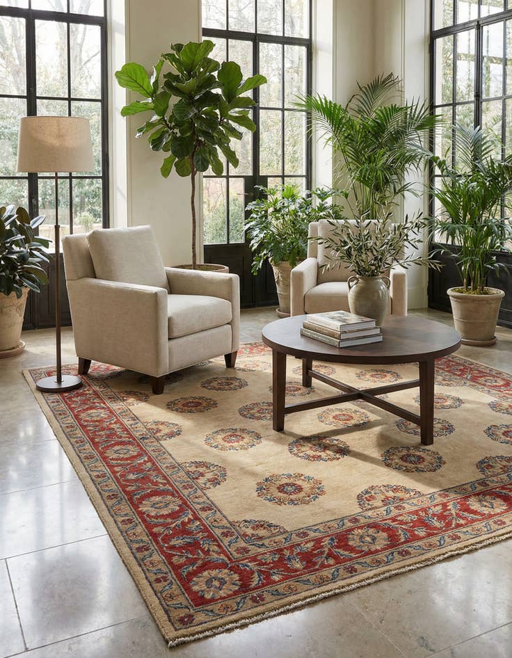 Detail image of 8' 3 x 10' 9  Hand Knotted Luribaft Rug