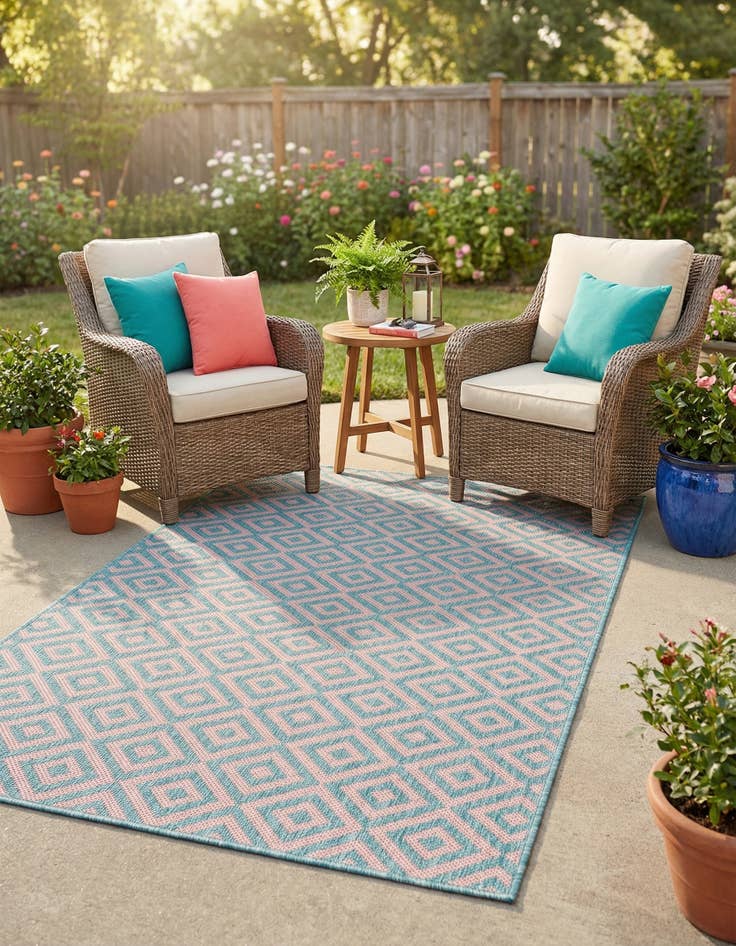 Detail image of 3' x 5' 3  Washable Jill Zarin Costa Rica Indoor / Outdoor Rug