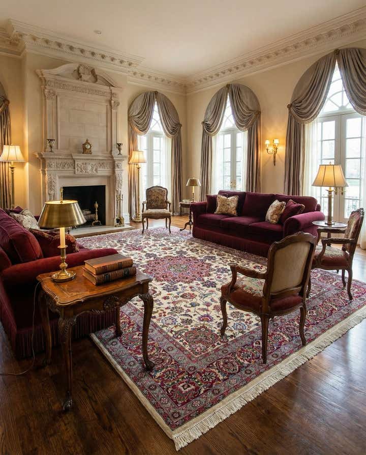 8' 2 x 11' 1 Hand Knotted Mashad Persian Wool Rug