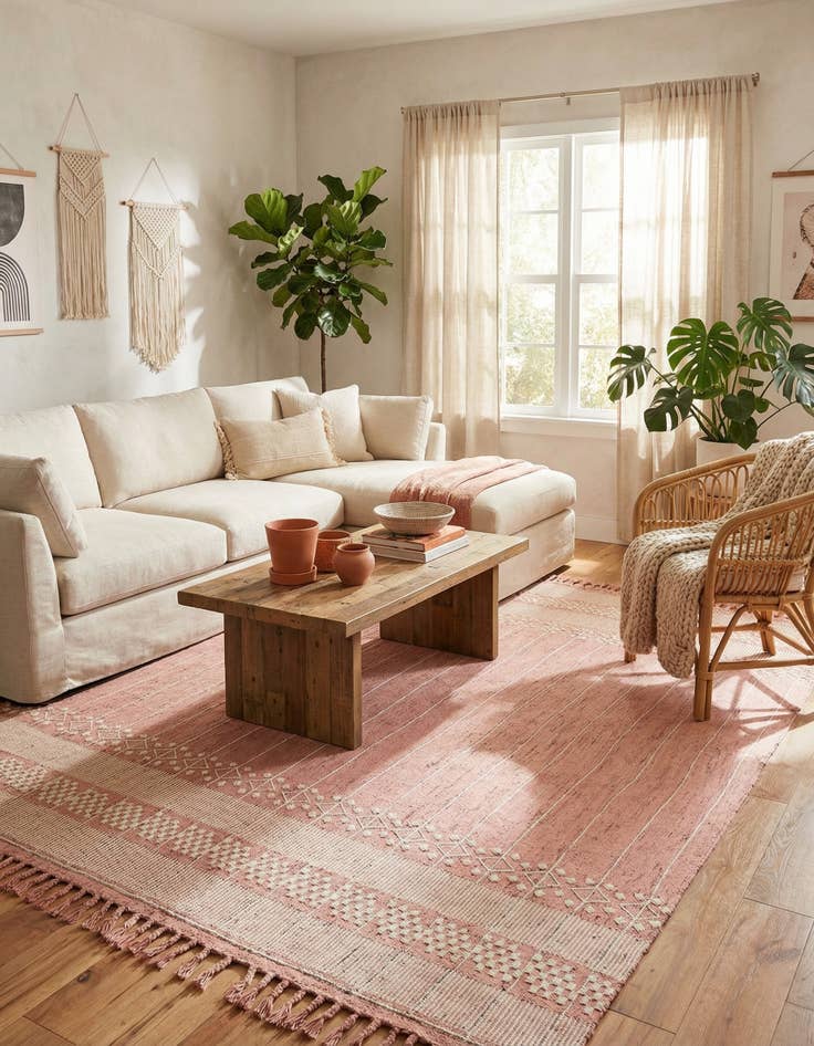 Detail image of  10' x 14' 1  Washable Eco Bohemian Indoor / Outdoor Rug