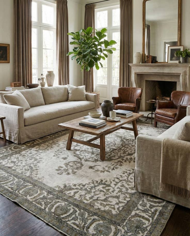 Detail image of 9' 8 x 12' 8 Hand Knotted Ultra Vintage Persian Wool Rug