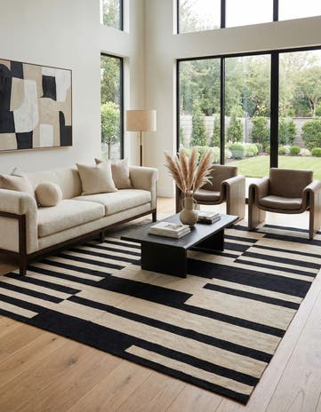 5' 7 x 7' 9 Hand Woven Kilim Modern Wool Rug