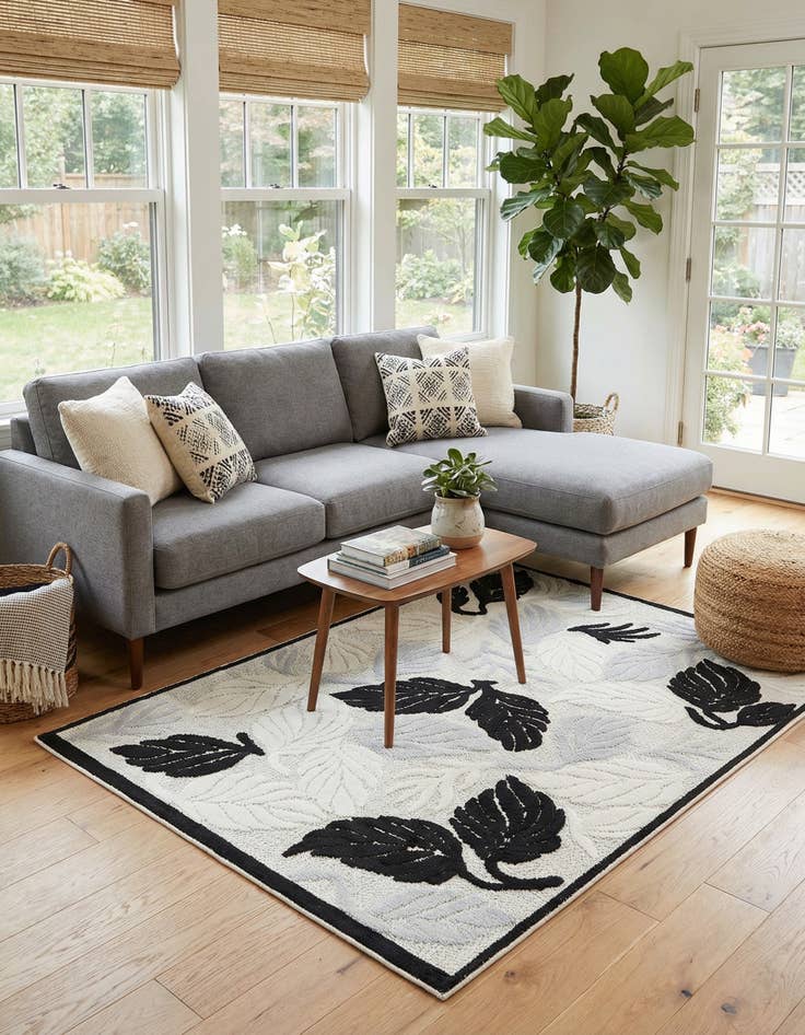 Detail image of 5' 3 x 7' 7  Washable  Indoor / Outdoor Rug