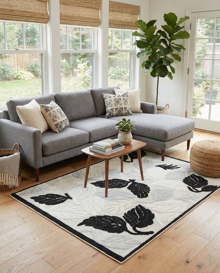 Detail image of 5' 3 x 7' 7 Easy-Clean Indoor / Outdoor Rug